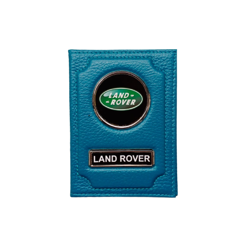 Обложка для автодокументов Land Rover (ленд ровер) кожаная флотер