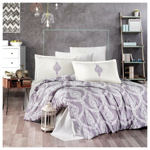 Комплект постельного белья Clasy Satin (KALDERA LILAC V1) евро, сатин