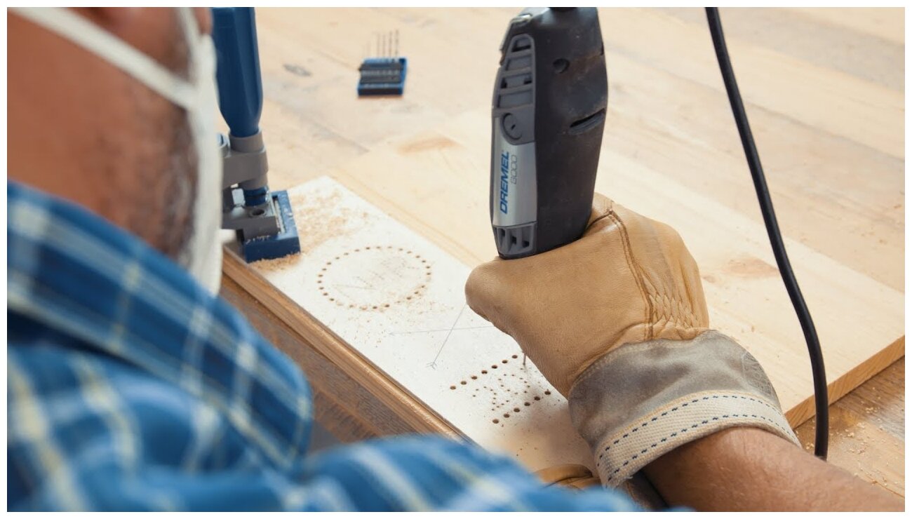 Дрель (мини) DREMEL 3000-15 (JL) 130Вт 0.8-3.2мм 10000-33000об/мин в мягком кейсе + насадки 15шт. - фото №10