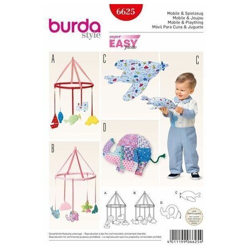 Выкройка Burda 6625 — Игрушки выкройка burda 5833 мягкие игрушки лебедь слон