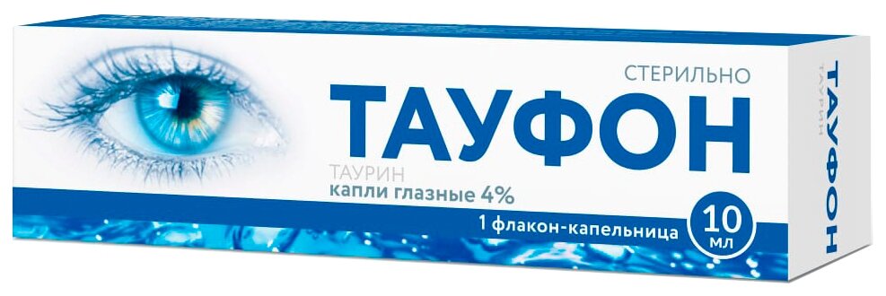 Тауфон гл. капли фл.-кап., 4%, 10 мл