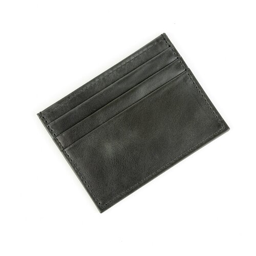 Визитница Вк214-254 кроко натуральная кожа, цвет черный