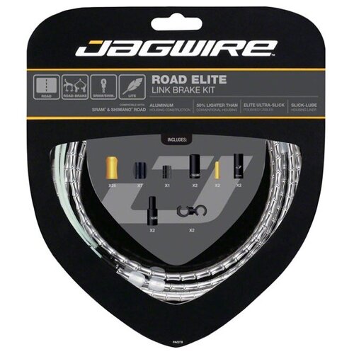 фото Комплект тросов тормоза с оплёткой rck709 road elite link brake kit цвет серый (лимитированная версия) jagwire