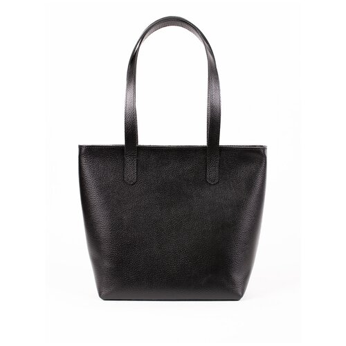 фото Женская кожаная сумка шоппер черная a019 black grain divalli