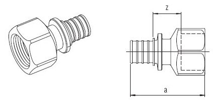 RX+ 14563311001 Переходник (Ø 25 мм, 3/4", внутренняя резьба, бронза) REHAU - фото №11