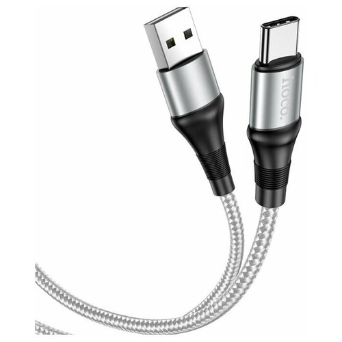 USB Кабель Type-C, Hoco, X50, серый кабель адаптер belsis bw8905 usb 3 1 type c m rj45 f 0 15 м серебристый