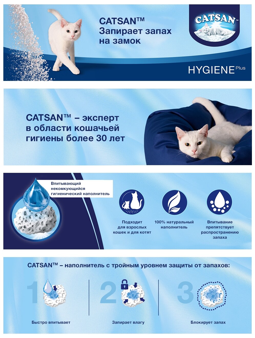 Наполнитель минеральный для кошачьего туалета 2,5л Catsan Hygiene Plus, впитывающий, без отдушки 1 шт - фотография № 10