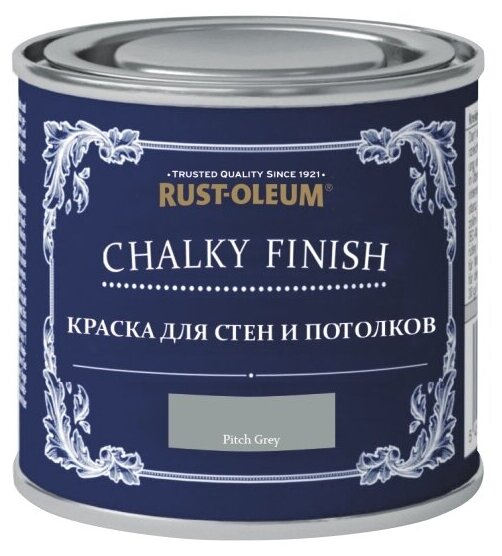 Краска для стен и потолка Chalky Finish, матовая, акриловая (водная), быстросохнущая, без запаха, 0.21 кг, 0.125 л, Серая гора - фотография № 1