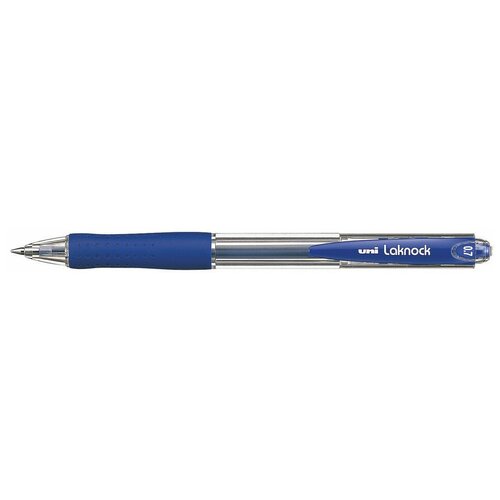 Шар. автомат. ручка Laknock SN-100, синий, 0.7 мм. 12 шт. дисплей шариковых ручек uni laknock sn 100 30 штук