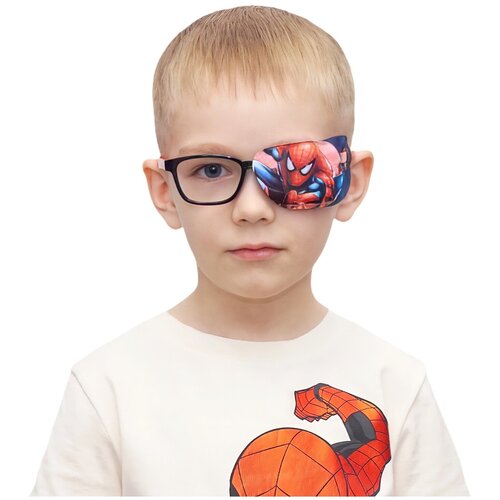 фото Окклюдер на очки "человек-паук" на левый глаз (s) в комплекте 2 шт occlusionkids