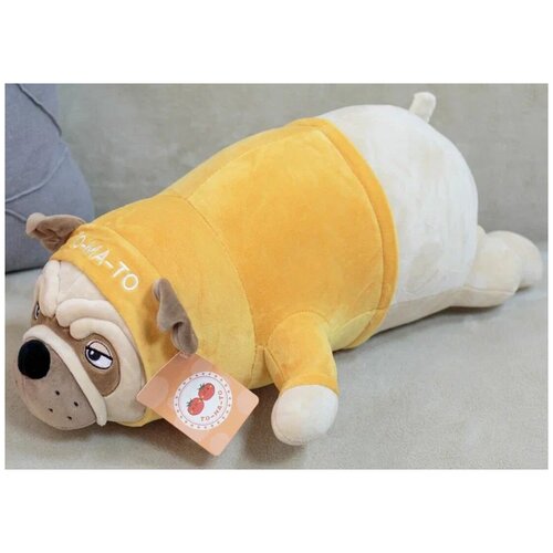 Мягкая игрушка собака мопс подушка 47 СМ мягкая игрушка собака мопс подушка 70 см