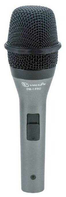 VOLTA DM-1 PRO Профессиональный динамический вокальный микрофон с включателем. (Поставляется без дер