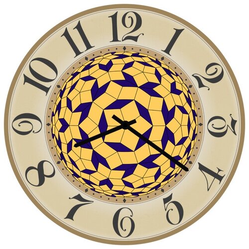 фото Svs настенные часы svs 3002961 желто-синий узор
