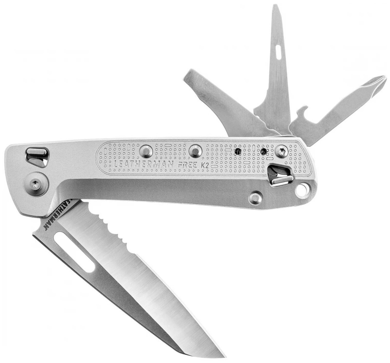 Мультитул LEATHERMAN Free K2X, 8 функций, серебристый [832654] - фото №1