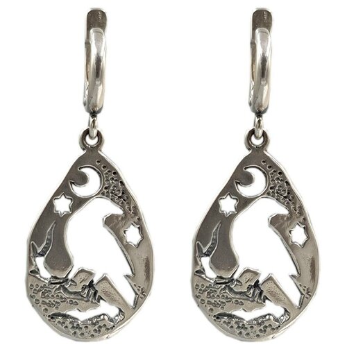 Серьги Яспис из серебра 