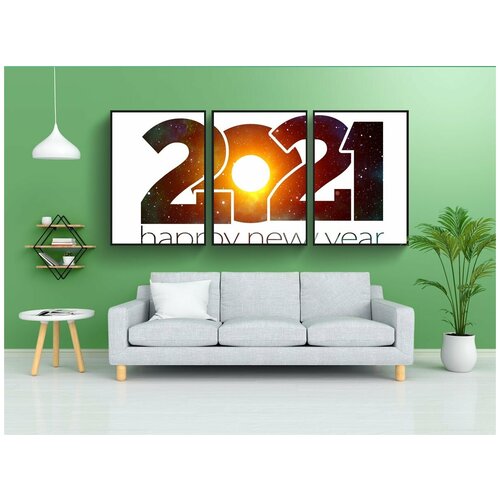 фото Набор модулных постеров для интерьера "новый год, канун нового года, начало" 60x90 см. в тубусе, без рамки lotsprints