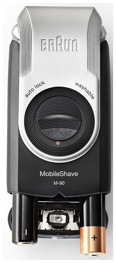 Электробритва BRAUN MobileShave M-90, черный и серебристый - фотография № 5