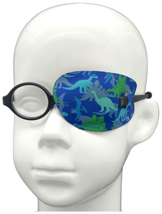 Окклюдер на очки eyeOK "Динозавры 1", размер S, для закрытия левого глаза, анатомический, детский