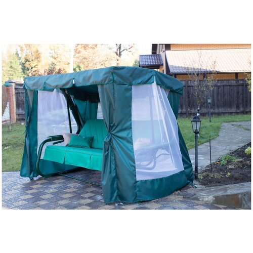 фото Тент-шатер fler для качелей монарх (244х142х190 см)зеленый