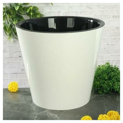 фото Кашпо со вставкой Фиджи, 5 л, цвет белый InGreen 1407660 .
