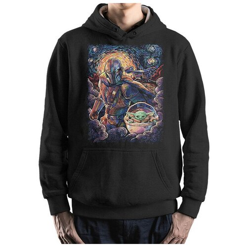 фото Худи dream shirts, силуэт прямой, средней длины, трикотажное, размер 54, черный