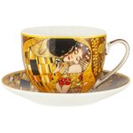 Чашка с блюдцем Поцелуй (Г.Климт), 0,26л - изображение