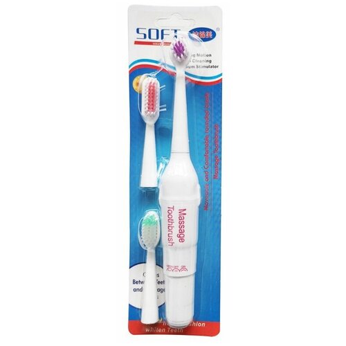 Электрическая зубная щётка 3 В 1 Massage Toothbrush (Красная)