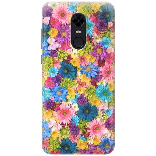 фото Силиконовый чехол на xiaomi redmi 5 plus / сяоми редми 5 плюс с принтом "поле разноцветных цветов" gosso