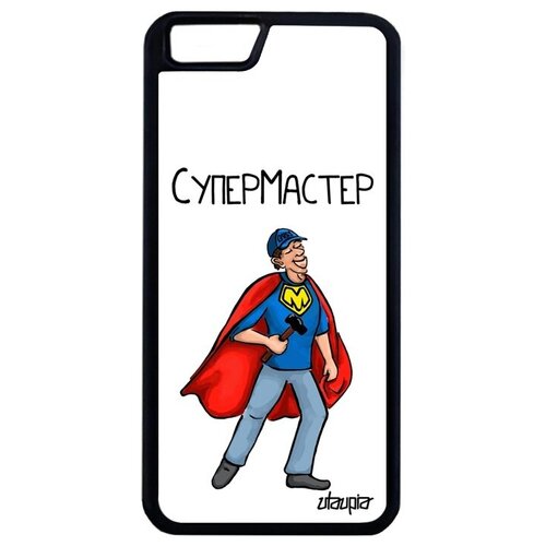 фото Защитный чехол на телефон // apple iphone 6 plus // "супермастер" мужчина супергерой, utaupia, белый