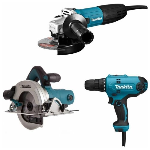 makita шнур сетевой резиновый 1 0 2 2 5 арт 665394 6 Набор Makita DK 0119 (дрель DF0300+УШМ GA5030+пила HS6601)