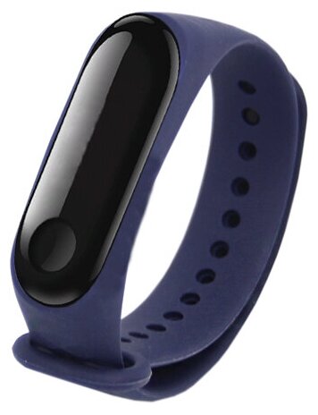 фото Силиконовый ремешок для Xiaomi mi Band 3/4 Темно-синий