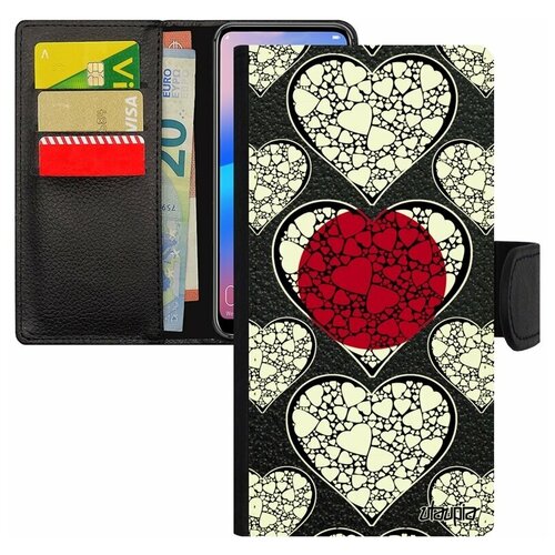 фото Чехол-книжка для телефона galaxy s7 edge, "флаг японии с сердцем" патриот любовь utaupia