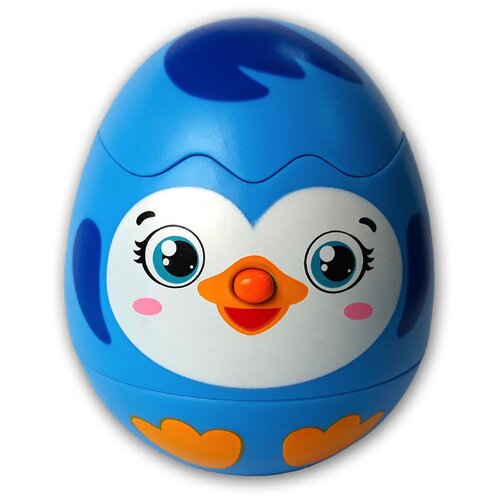 Развивающая игрушка Азбукварик Яйцо-сюрприз Пингвинчик, голубой интерактивное яйцо сюрприз черепашка азбукварик