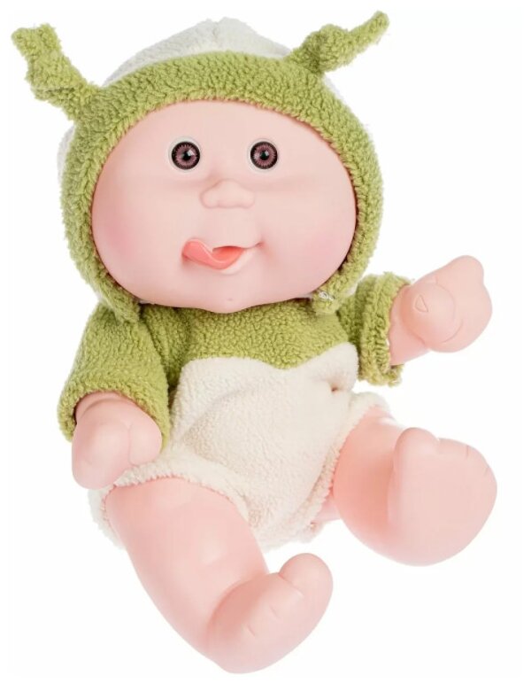 Кукла малыш Oly толстощекий с улыбкой, в зеленом (ВВ5071) Bondibon - фото №6
