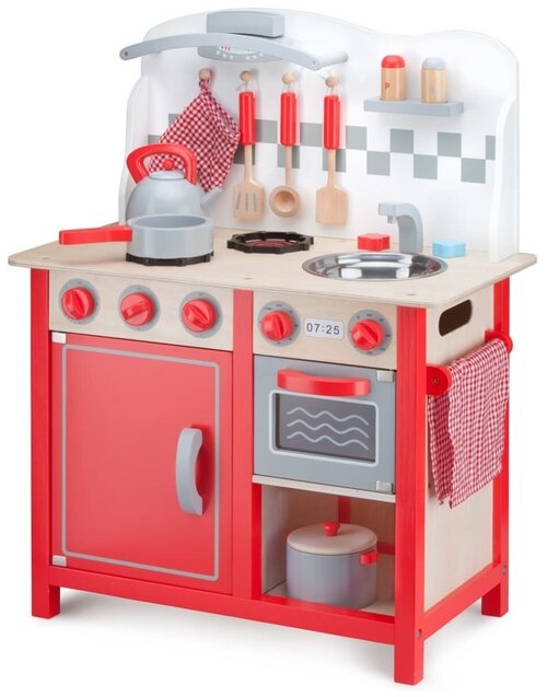 Кухня New Classic Toys 11060 красный/белый 78см
