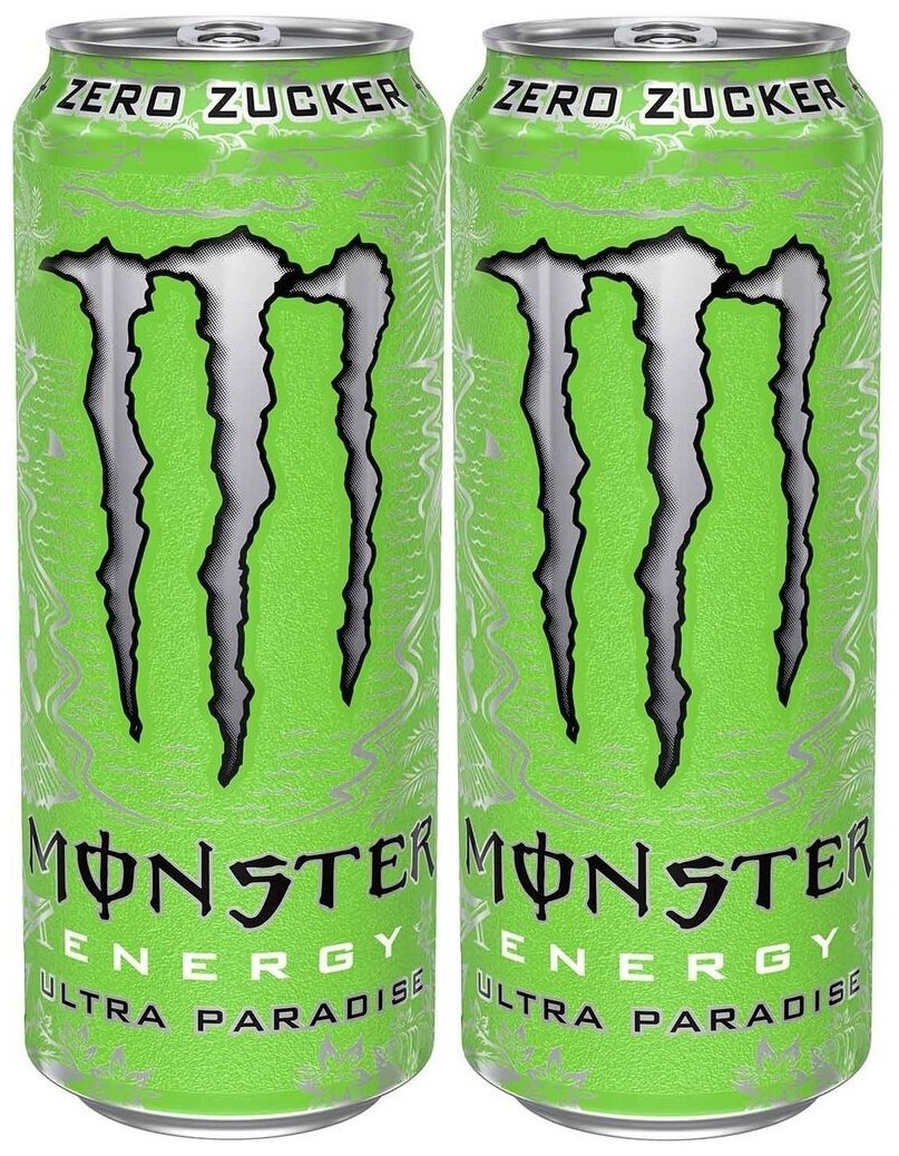 Энергетический напиток Monster Energy Ultra Paradise / Монстер Ультра Парадис 2 шт. 500мл (Великобритания) - фотография № 2
