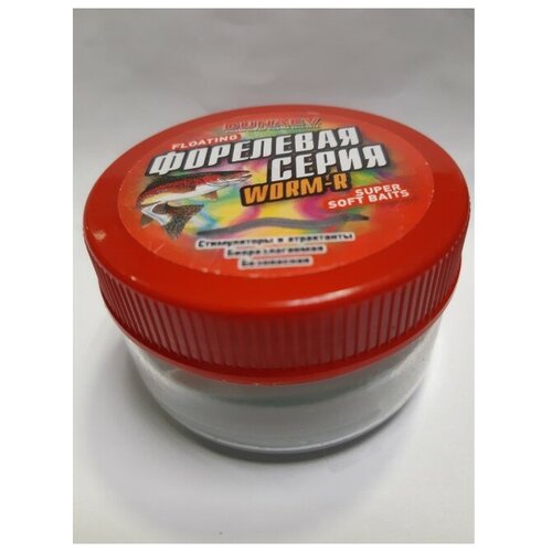 Приманка DT-WORM-R 75мм-6шт плавающий цвет светло голубой 470₽