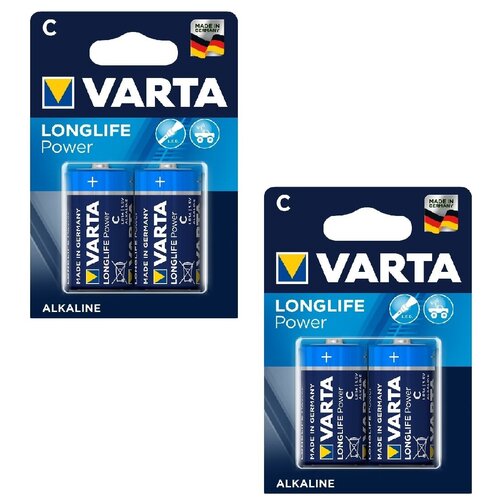 батарейки varta longlife power c lr14 10 шт Батарейка Varta LONGLIFE POWER LR14 C BL4 Alkaline 1.5V 04914-2-n