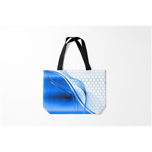 Сумка-шоппер / 46х35 см / Популярные иллюстрации / Текстуры ABSTRACT BLUE