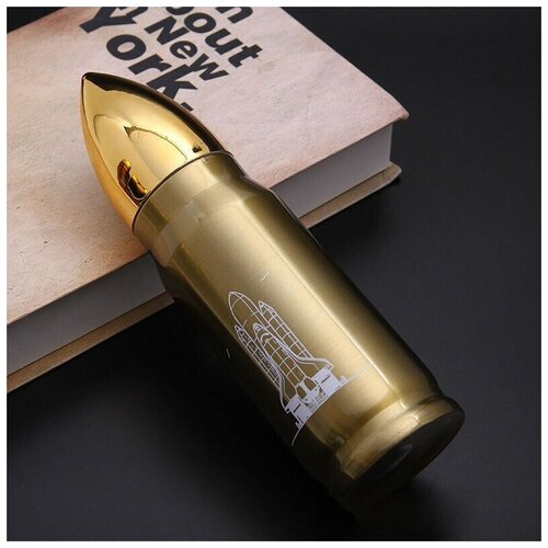 Термос Пуля 500 мл VITTOVAR (цвет золото)