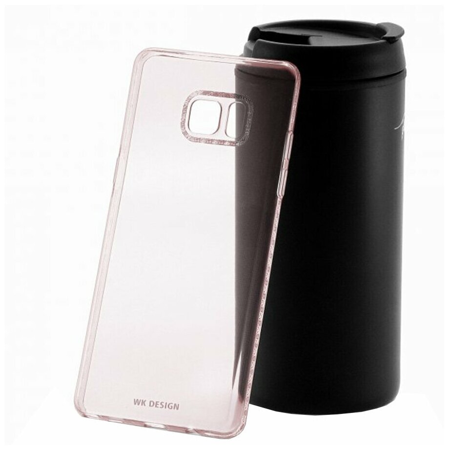 Чехол на Samsung Galaxy Note 7 WK Diamond розовый, защитный силиконовый бампер, противоударный кейс, накладка с защитой камеры