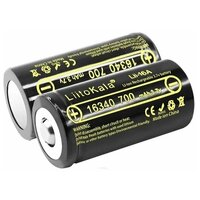 Аккумулятор LiitoKala 16340 (CR123A) Li-ion 3.7В 700mAh незащищенный 2 шт