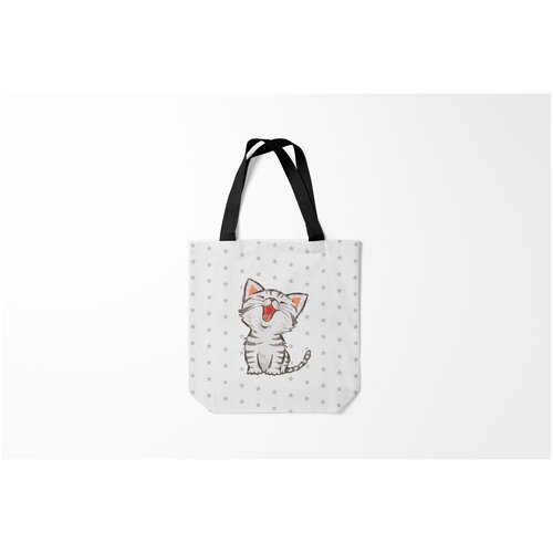 фото Сумка-шоппер / 40х40 см / звери / коты и кошки милейший котик burnettie