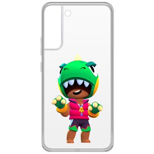 чехол накладка clear case brawl stars строительница джеки для samsung galaxy s20 fe Чехол-накладка Clear Case Brawl Stars-Дино Леон для Samsung Galaxy S22+