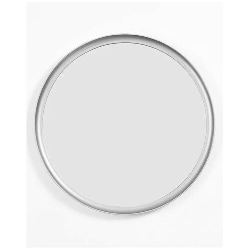 Зеркало настенное круглое для ванной, зеркало в раме в гардеробную, прихожую, гостиную, ванную серебро 30 см