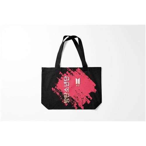 фото Сумка-шоппер / 46х35 см / k pop / bts logo бтс логотип burnettie
