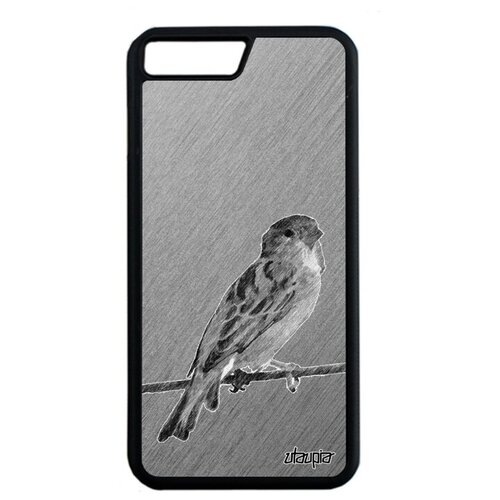 фото Красивый чехол на // iphone 7 plus // "воробей" городской воробьишка, utaupia, серый