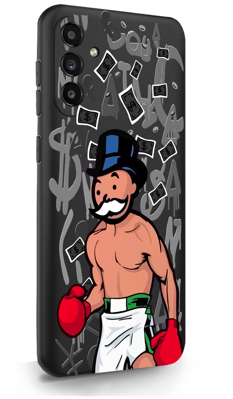 Черный силиконовый чехол MustHaveCase для Samsung Galaxy A13 5G Monopoly Boxing Монополия Боксер для Самсунг Галакси А13 5G