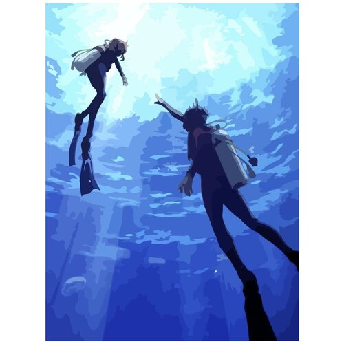 Картина по номерам Аниме Необъятный океан - 2 30X40 картина по номерам набор для раскрашивания аниме необъятный океан 6