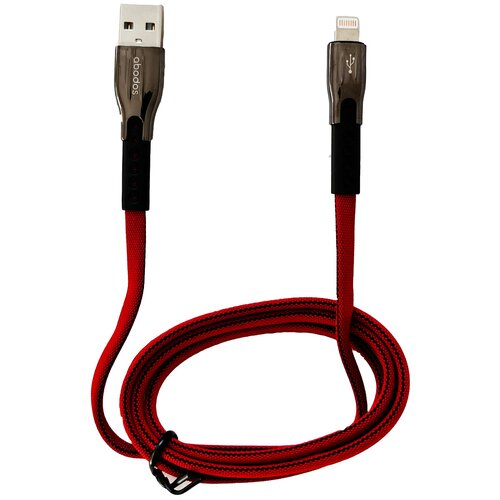 Кабель USB - Lighting 3 А, 1 м, Red/ кабель для айфона/ кабель для iphone/ провод для айфона/ Провод для iphone/ Шнур для айфона